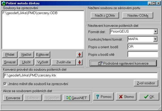 Okno Polrn metoda dvkou - GEUSw