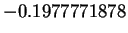 $\displaystyle -0.1977771878$