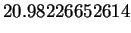 $\displaystyle 20.98226652614$