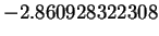 $\displaystyle -2.860928322308$